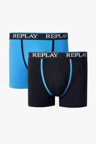 Анатомічні труси боксери Replay Style01 2-Pack Блакитний XL 11552453 11552453 фото