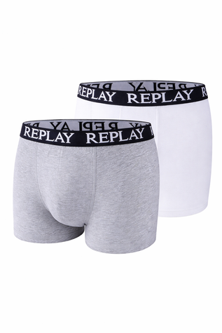 Анатомічні труси боксери Replay Basic Logo 2-Pack Сірий XL 11552439 11552439 фото