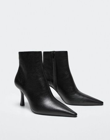 Ботильйони MANGO Solid Heeled W Чорний 41 37075131 99 37075131 99 фото