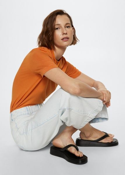 Джинси MANGO Culotte Cropped Блакитний EUR32 27057122 27057122 фото