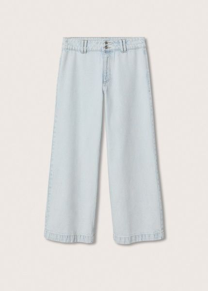 Джинси MANGO Culotte Cropped Блакитний EUR32 27057122 27057122 фото