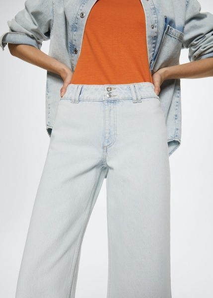 Джинси MANGO Culotte Cropped Блакитний EUR32 27057122 27057122 фото