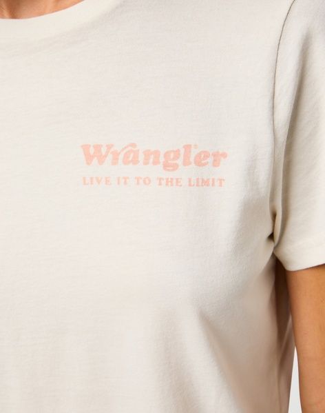 Футболка Wrangler Regular Tee in Vintage Білий M 112350321 112350321 фото