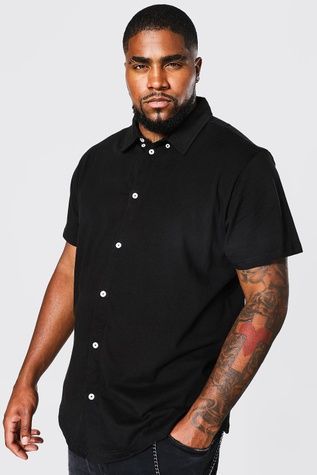 Сорочка Boohoo Plus Size Short Sleeve Jersey Чорний 2XL MZZ88767 MZZ88767 фото