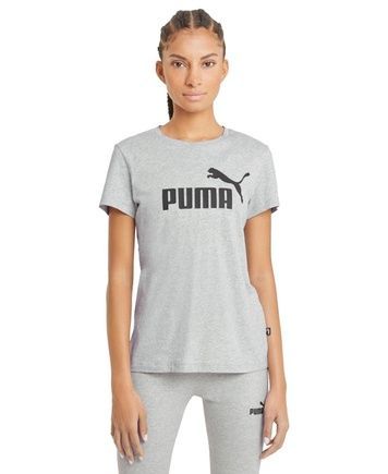 Футболка PUMA Essentials Logo Сірий М 586774-04 586774-04 фото