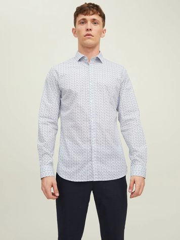 Сорочка Jack&Jones Blablackpool Stretch Slim Fit Блакитний XL 12215450 12215450 фото