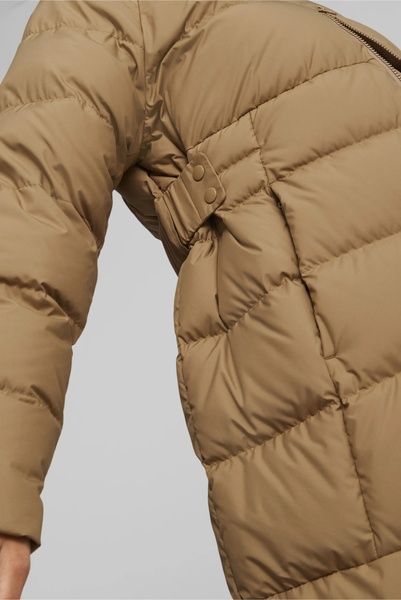 Пуховик PUMA Long Hooded Down Coat W Коричневий M 675365-85 675365-85 фото
