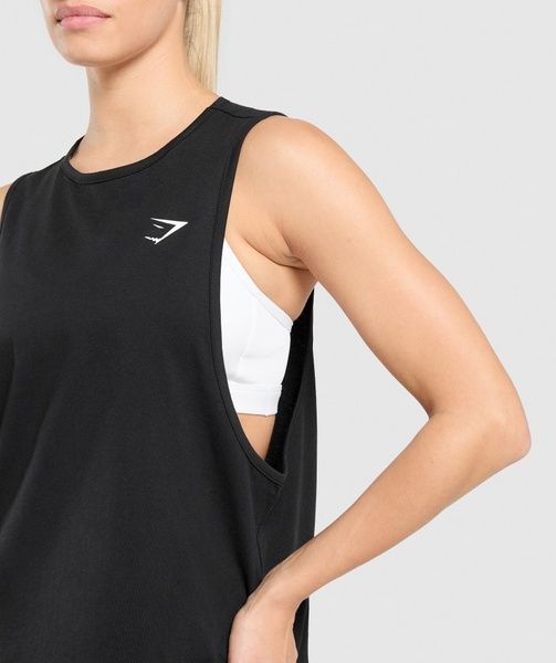 Майка Gymshark Training Drop Arm Tank W Чорний L B3B8E-BB2J B3B8E-BB2J фото