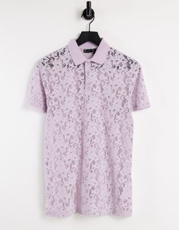Футболка поло Asos Design Бузковий M 2020177 2020177 фото