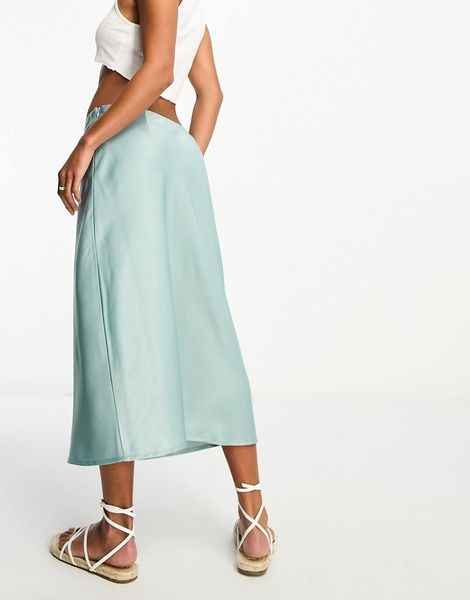 Спідниця Lola May Satin Midi Зелений UK14/L 127349827 127349827 фото