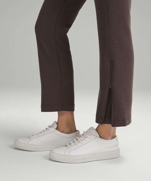 Штани Lululemon Ribbed Softstreme Zip-Leg High-Rise Cropped Коричневий US2/XS LW6CNWS LW6CNWS ESPR фото