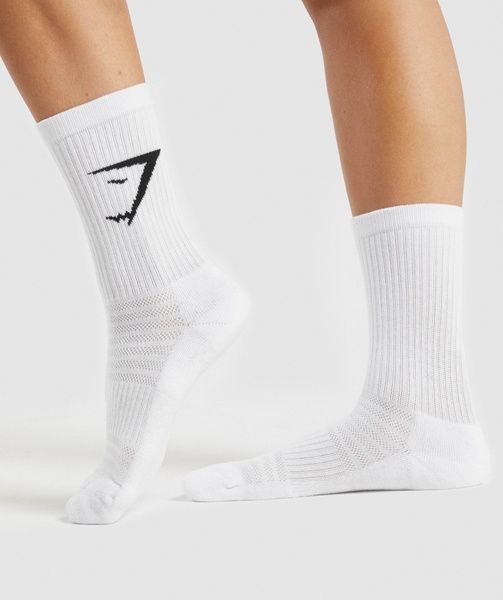 Шкарпетки Gymshark Crew Socks 3-пари Білий 39-41 I3A3P-WB57 I3A3P-WB57 фото