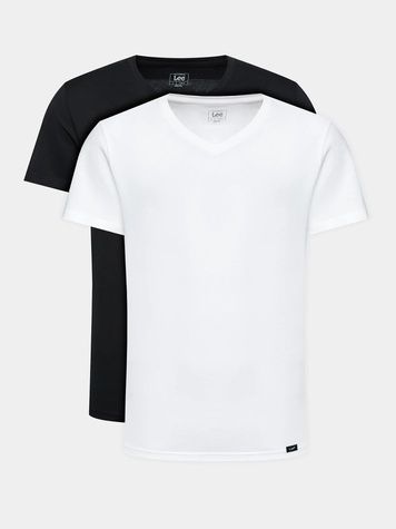 Футболка Lee 2-Pack Fitted Fit Чорно-Білий L 112145317 112145317 фото