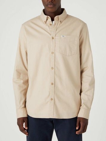 Сорочка Wrangler Pocket Down Бежевий M W5B1LSC22 W5B1LSC22 фото
