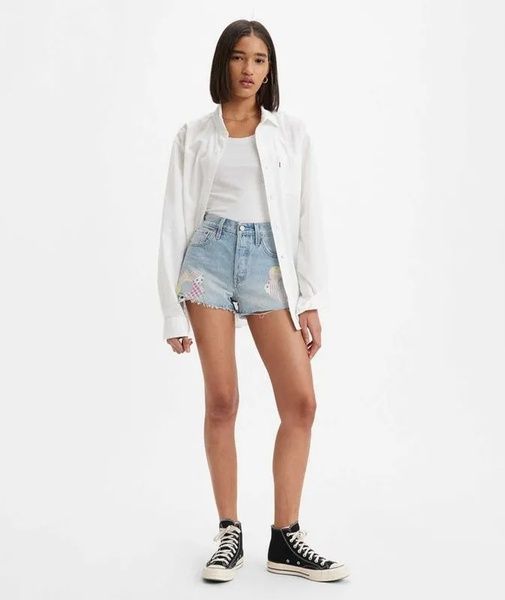 Шорти Levi's 501 Original Блакитний W23 563270354 563270354 фото