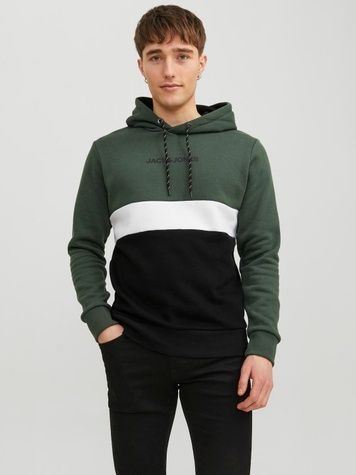Худі Jack&Jones Reid Blocking Зелений M 12233959 12233959 фото