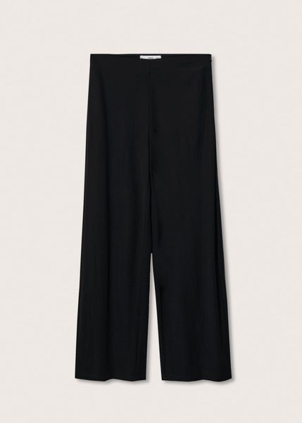 Штани MANGO Flowy Palazzo Чорний M 37050456 37050456 фото