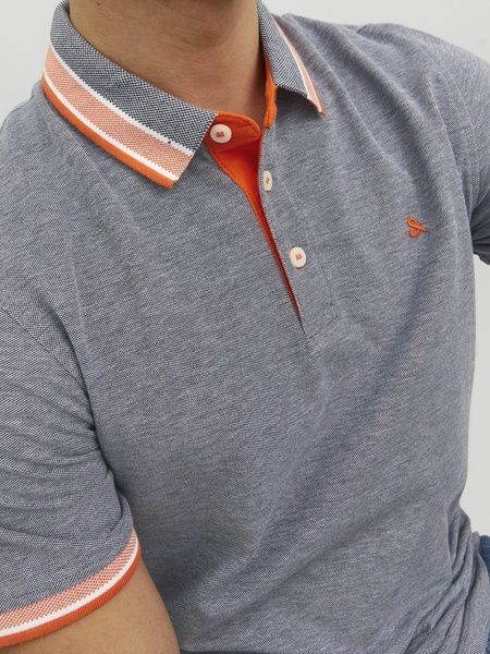 Футболка поло Jack&Jones EPAULOS Сірий M 12136668 12136668-M фото