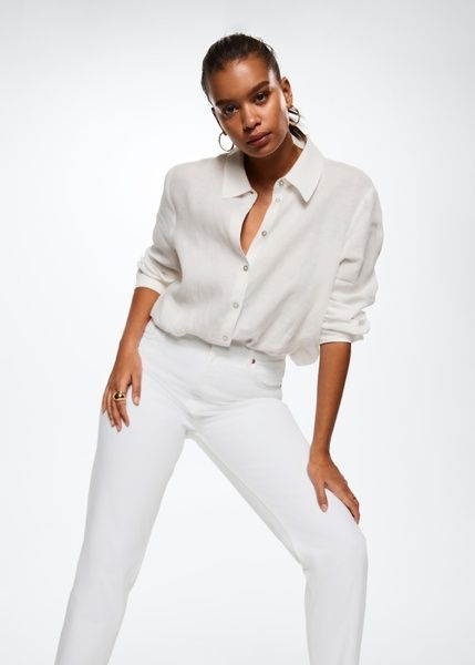 Джинси Mango Mom Білий EUR34 37010255 37010255 фото