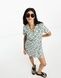 Сукня-сорочка Lola May Revere Collar In Floral Print W Зелений M 127349876