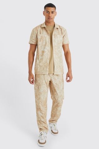 Штани Boohoo Elasticated Cargo Бежевий XL BMM49384 BMM49384 фото