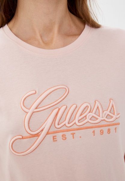 Футболка GUEES Ss Rn Script Рожевий XS W3GI36I3Z14 W3GI36I3Z14 фото