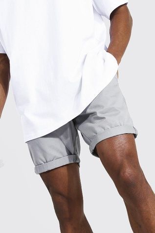 Шорти Boohoo Slim Fit Chino Сірий 30 MZZ05855 MZZ05855 фото