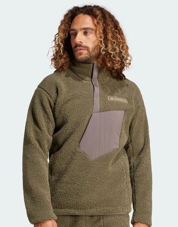 Спортивна кофта adidas Terrex Xploric High Pile Fleece Хакі XS IW0228 IW0228 фото