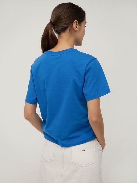 Футболка Tommy Jeans Linear Logo Синій L DW0DW10057 DW0DW10057 фото
