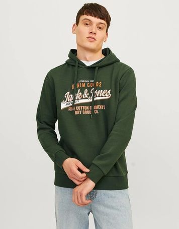 Худі Jack&Jones Logo Зелений 3XL 12255617 12255617 фото
