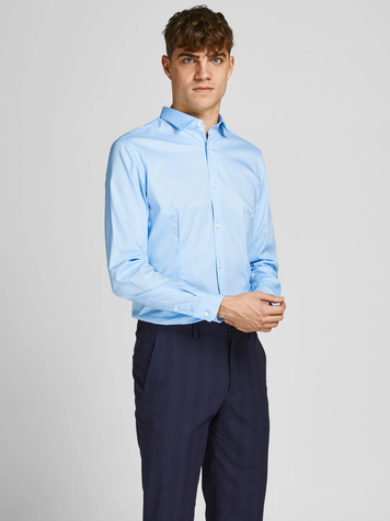 Сорочка Jack&Jones Parma Super Slim Fit Блактний XL 12097662 12097662 фото