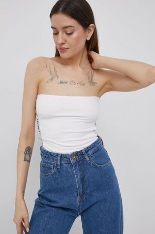 Tоп Tommy Jeans Logo Tape Tube Білий XXS DW0DW12946 фото