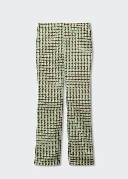 Атласні штани MANGO Chain Зелений L 37043852 37043852 фото