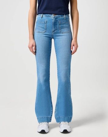 Джинси Wrangler Flare Блакитний W25L32 112332420 112332420 фото
