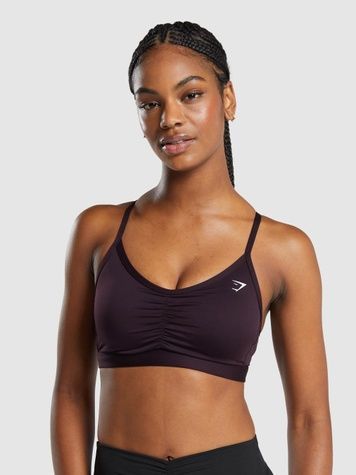 Топ Gymshark Ruched Sports Bra W Бордовий M B2A7A-NBZN B2A7A-NBZN фото