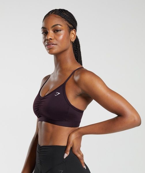 Топ Gymshark Ruched Sports Bra W Бордовий M B2A7A-NBZN B2A7A-NBZN фото