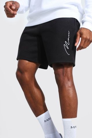 Шорти Boohoo Man Signature Embroidered Jersey Чорний S MZZ03815 MZZ03815 фото
