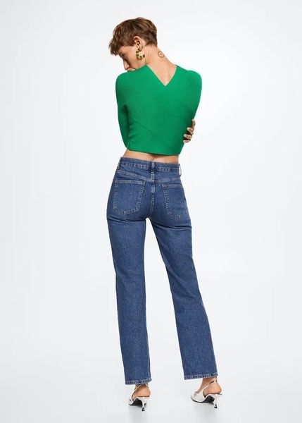 Светер Mango Cropped Cross Over Detail Зелений XS 37093842 37093842 фото