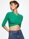 Светер Mango Cropped Cross Over Detail Зелений XS 37093842 37093842 фото 1