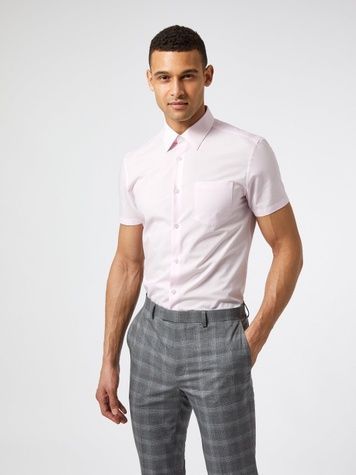 Сорочка Burton Slim Fit Short Sleeve Easy Iron Рожевий XS ABB01451 ABB01451 фото