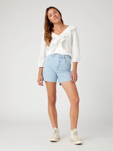 Шорти джинсові Wrangler Donn Блакитний W27 W25H3832W W25H3832W фото