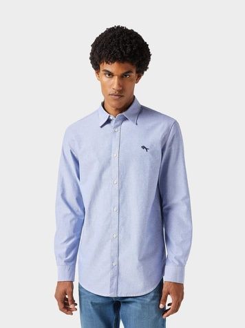 Сорочка Wrangler Oxford Блакитний XL 112350481 112350481 фото
