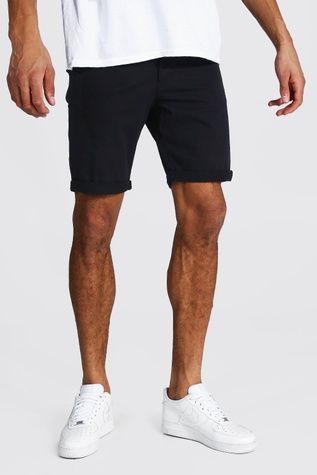 Шорти Boohoo Man Tall Skinny Fit Chino Чорний 38 MZZ06527 MZZ06527 фото