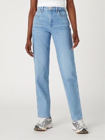 Джинси Wrangler MOM Straight Блакитний W32L32 112332326 112332326 фото