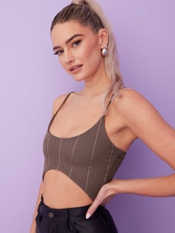 Топ Public Desire Bandage Skinny Strap Crop Top Мокко XXS 610316-0296 610316-0296 фото