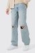 Джинси Boohoo Baggy Rigid Ripped Knee Блакитний 30R BMM82330 BMM82330 фото 1