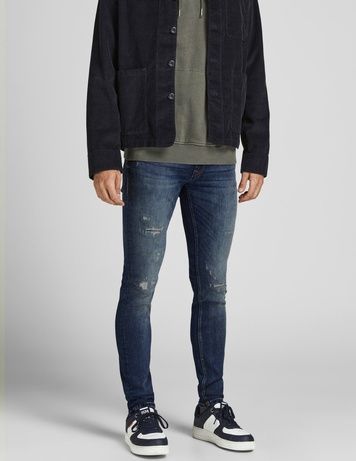 Джинси Jack & Jones Liam Seal JOS 599 Skinny fit Синій W29L34 12194584 12194584 фото