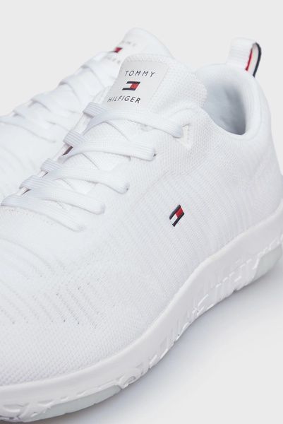 Кросівки Tommy Hilfiger Сorporate Knit Rib Runner Білий 44 FM0FM02838 FM0FM02838-WHITE фото