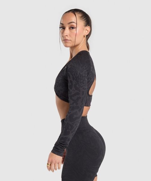 Топ Gymshark Adapt Safari Long Sleeve Чорний M B9A5B-BCCJ B9A5B-BCCJ фото