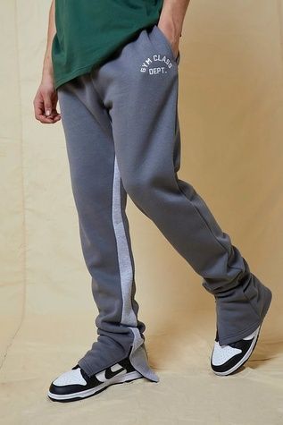Спортивні штани Boohoo Embroidered Stacked Leg Gusset Сірий M BMM00007 BMM00007 фото